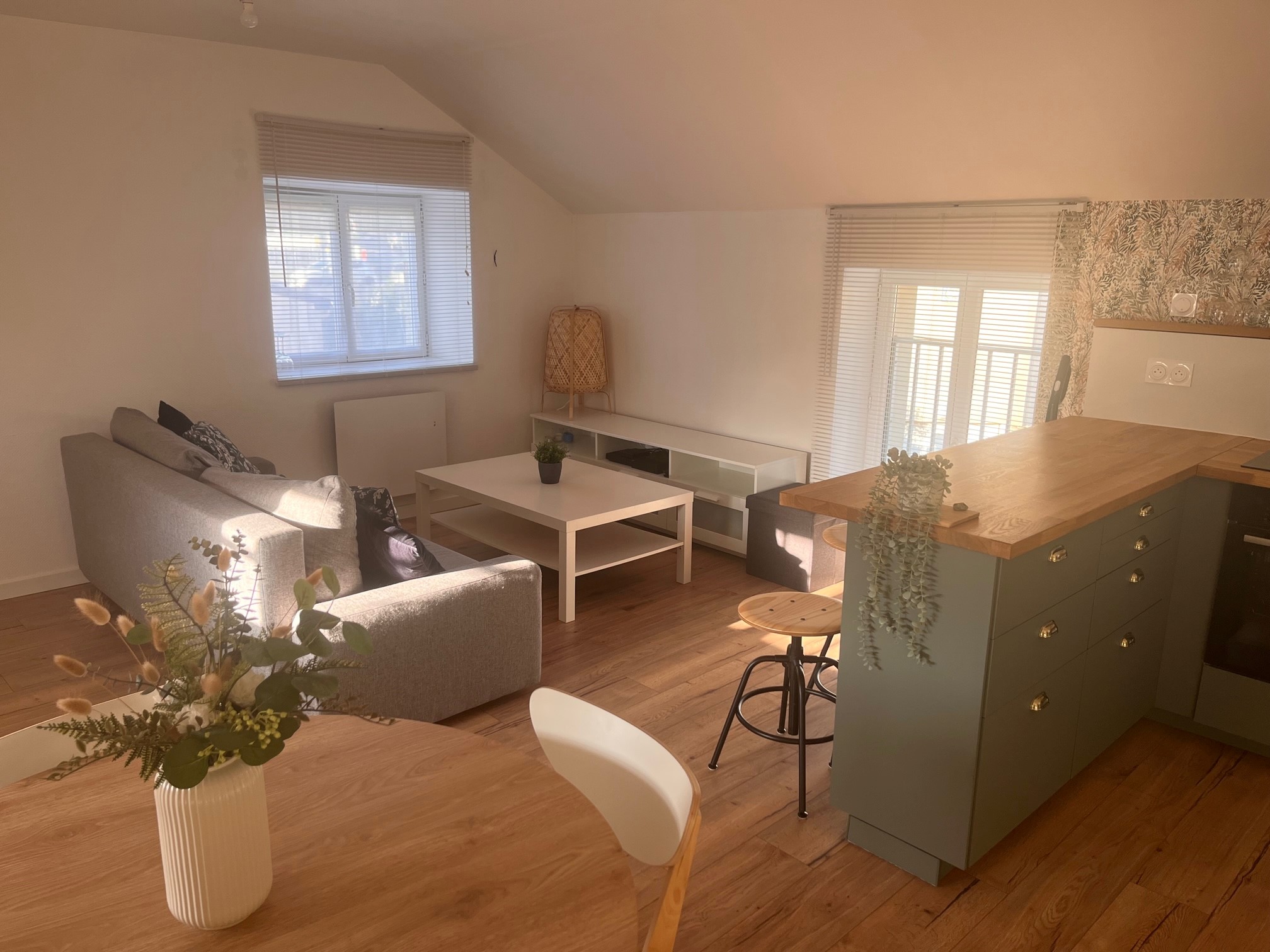A louer Brest Rive gauche Pen ar Chleuz Maison meublé T3 2 chambres avec garage et jardin